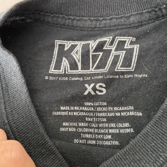Vintage Kiss Band Graphics Black Tee Shirt - Picture 3 of 4